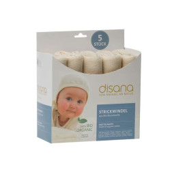 Langes tricotés à nouer Disana en coton bio