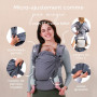 Porte-Bébé écharpe préformée Evolu'Bulle en coton biologique