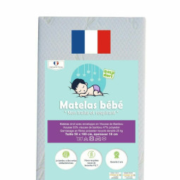 Matelas Berceau Bébé 50x100cm Bambou