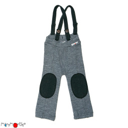 Pantalon à bretelles Hazel en laine mérinos – Manymonths