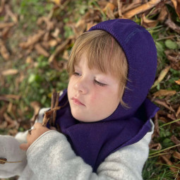 Cagoule en laine mérinos modèle éléphant ManyMonths