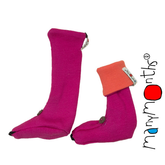 Chaussons Boutonnés en Laine Mérinos ManyMonths