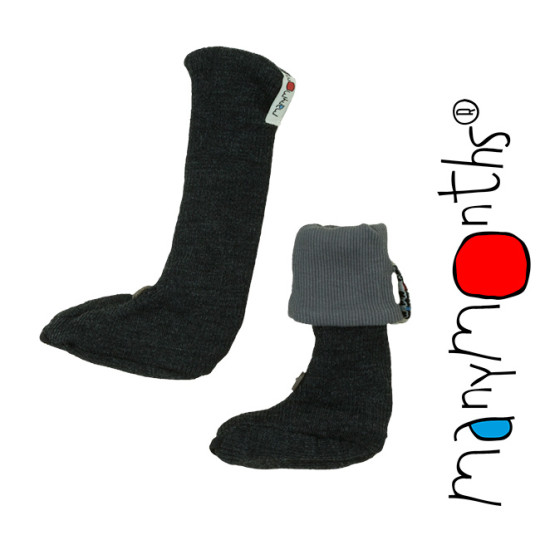 Chaussons Boutonnés en Laine Mérinos ManyMonths