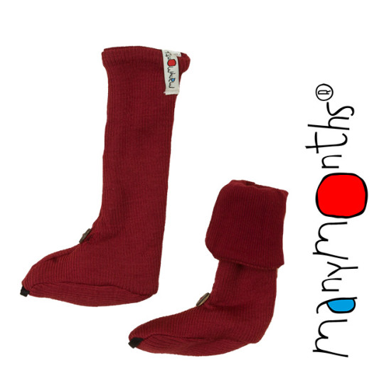 Chaussons Boutonnés en Laine Mérinos ManyMonths