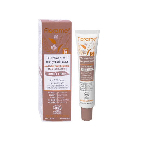 BB crème 5 en 1 tous types de peaux Foncée bio Florame