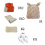 Lot  complet couche Lavable Bébés Lutins mini TE1/TE2 taille naissance