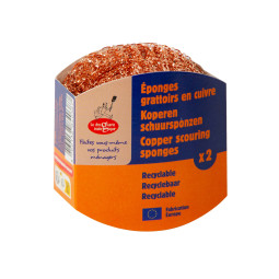 Lot de 2 éponges grattoir en cuivre