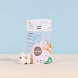 Kit gel lavant mains Pimpant Fleur de coton – bouteille + recharge ou recharge seule
