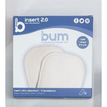 Lot d'Inserts Bumdiapers coton bio / bambou / microfibre 2.0