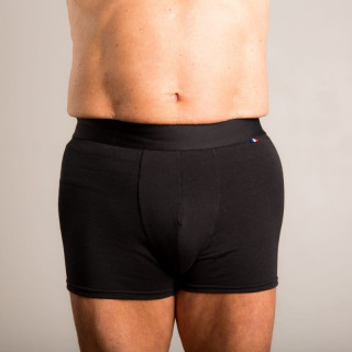 Boxer incontinence homme LÉON en coton noir ou bleu – Sittelle Lingerie – vendu par Rebelle de Nature