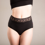 Culotte incontinence femme ROZA en coton taille haute dentelle – Sittelle Lingerie - Vendu par Rebelle de Nature