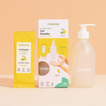 Gel douche verveine citron Pimpant – Kit découverte bouteille + éco-recharge 25 g - vendu par Rebelle de Nature