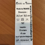 Insert en chanvre et coton bio Rebelle de Nature (taille S ou M)