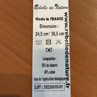 Insert en chanvre et coton bio Rebelle de Nature (taille S ou M)