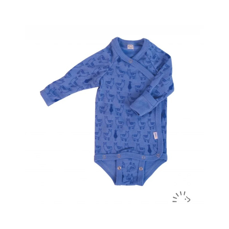 Body pans croisés manches longues en laine Iobio by Popolini