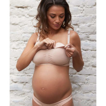 Brassière de grossesse et d’allaitement noire ou beige Cache Cœur