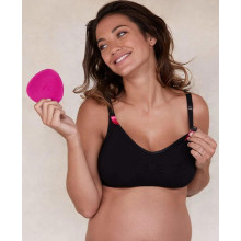 Brassière de grossesse et d’allaitement noire ou beige Cache Cœur