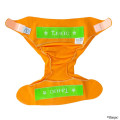 Couche lavable Tmac orange vue ouverte - www.rebelledenature.fr