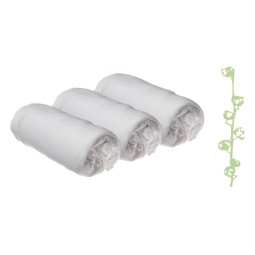 Lot de 3 draps housse 100 % coton bio bébé/enfant