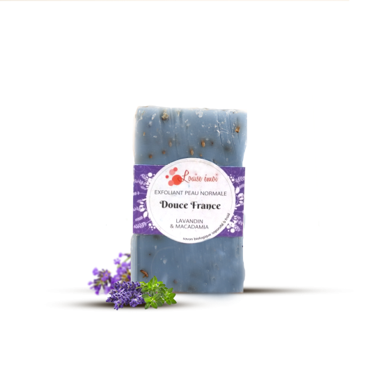 Savon à la lavande douce France exfoliant peau normale