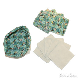 Lingettes lavables et son pochon