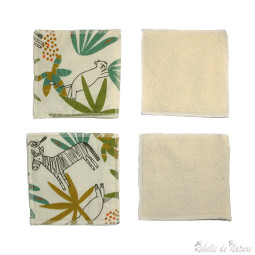 Lingettes lavables et son pochon