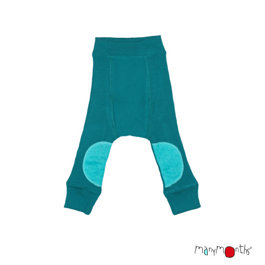 Longies en laine naturelle avec patchs au genou ManyMonths Longies with Knee Patches