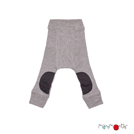 Longies en laine naturelle avec patchs au genou ManyMonths Longies with Knee Patches