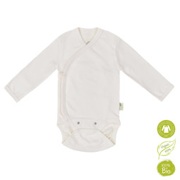 Body pans croisés manches longues en coton bio