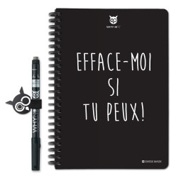 Cahier effaçable et réutilisable A5 40 pages