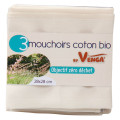 Lot de 3 mouchoirs en coton bio