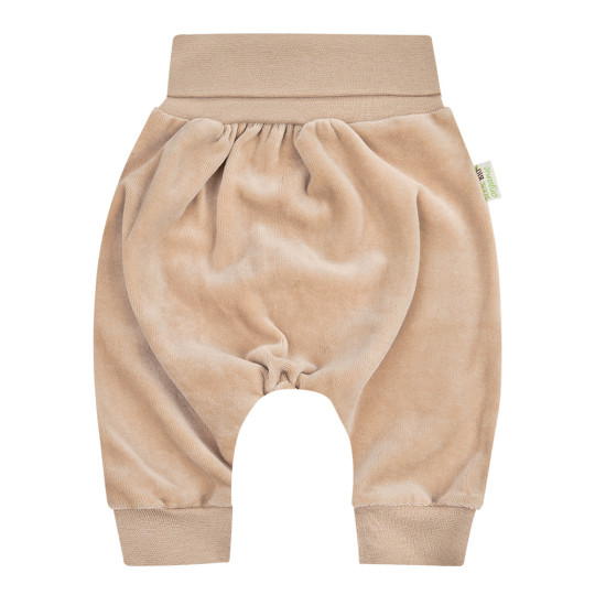 Pantalon sarouel en velour de coton bio camel